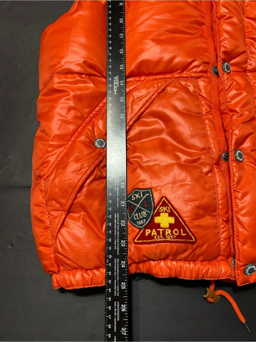 POLO RALPH LAUREN VINTAGE SKI PUFFER VEST GILET Size M
